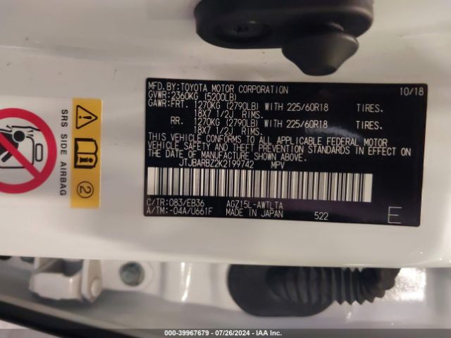 JTJBARBZ2K2199742 Lexus Nx 300 F Sport