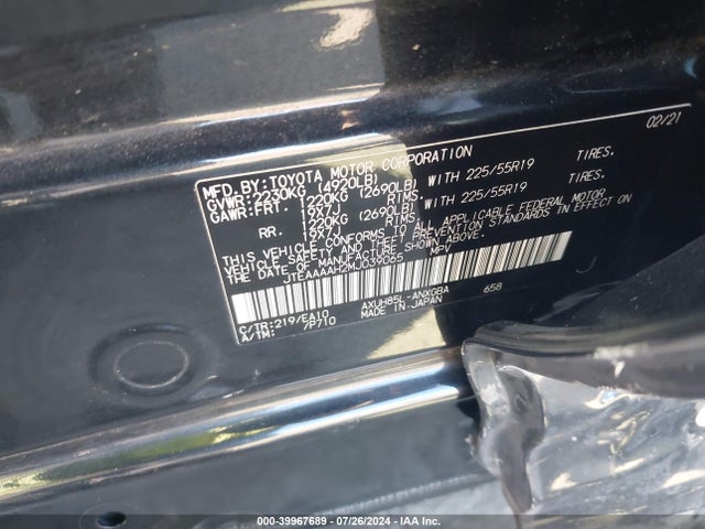 Toyota Venza Xle 2021 JTEAAAAH2MJ039065 Image 9