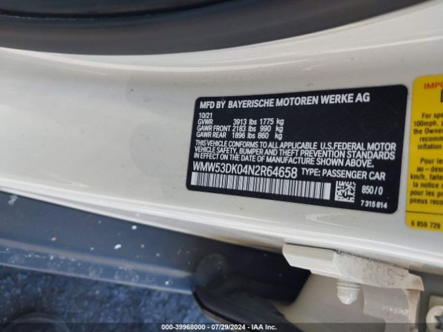 WMW53DK04N2R64658 Mini Hardtop Cooper S