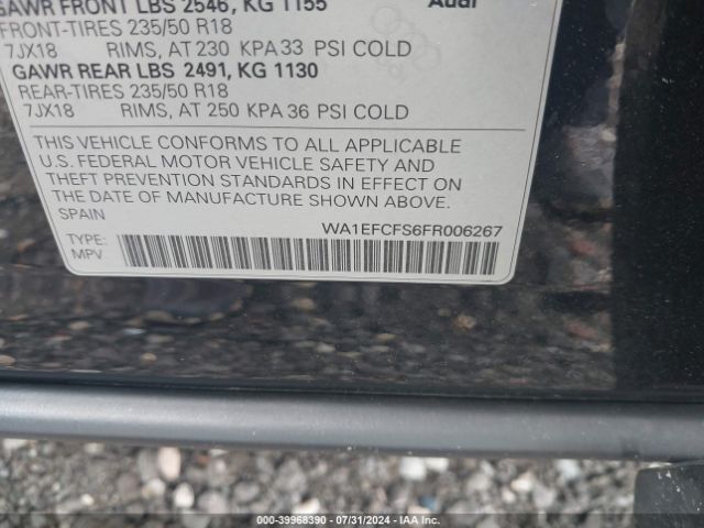 WA1EFCFS6FR006267 Audi Q3 2.0t Premium Plus