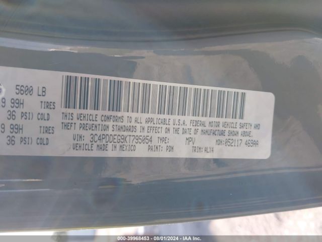 3C4PDDEG9KT795054 Dodge Journey Gt Awd