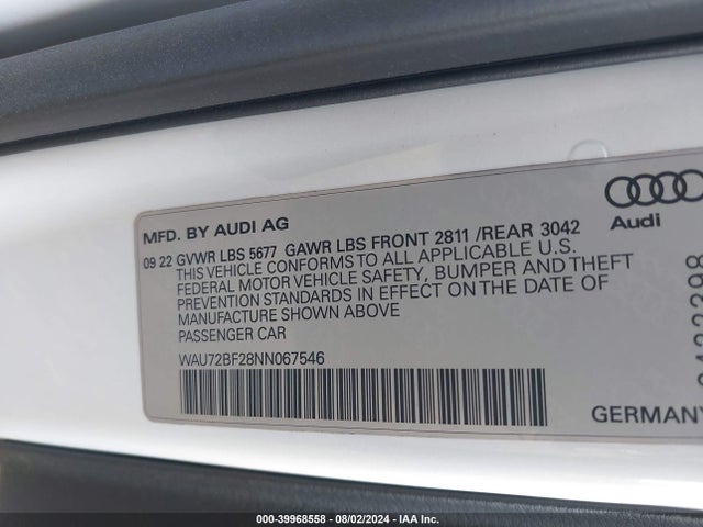 2022 AUDI A6 ALLROAD WAU72BF28NN067546 Photo 8