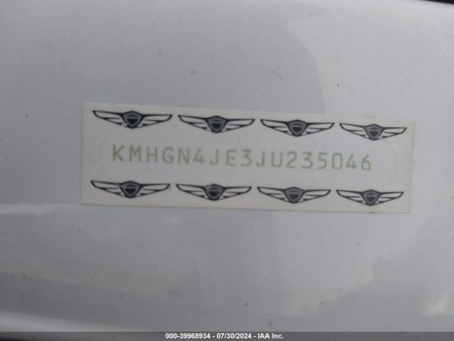 KMHGN4JE3JU235046 Genesis G80 3.8
