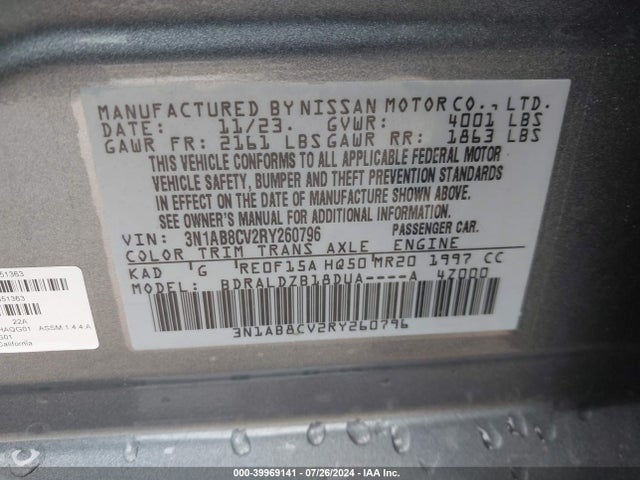 Nissan Sentra Sv Xtronic Cvt 2024 3N1AB8CV2RY260796 Image 9
