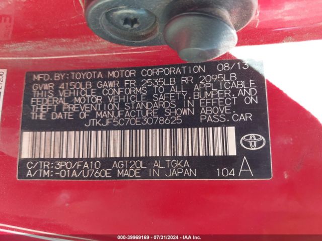 JTKJF5C70E3078625 Scion TC