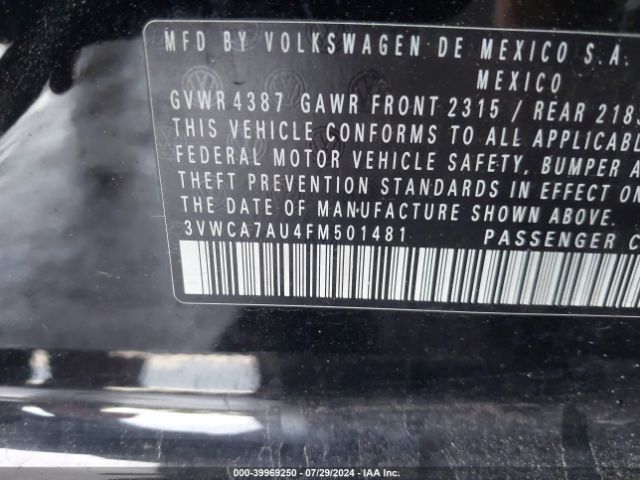 3VWCA7AU4FM501481 Volkswagen Golf Sportwagen Tdi S 4-door