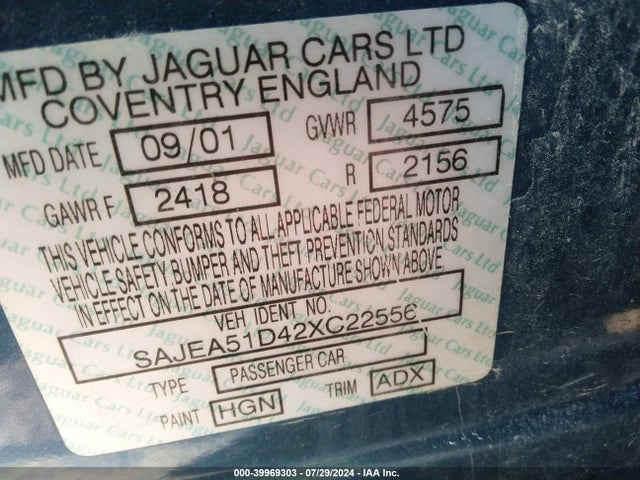 2002 JAGUAR X-TYPE SAJEA51D42XC22556 Photo 8