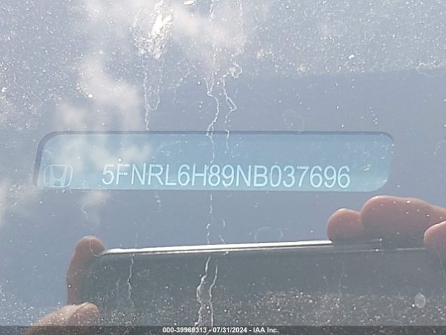 5FNRL6H89NB037696 Honda Odyssey Touring