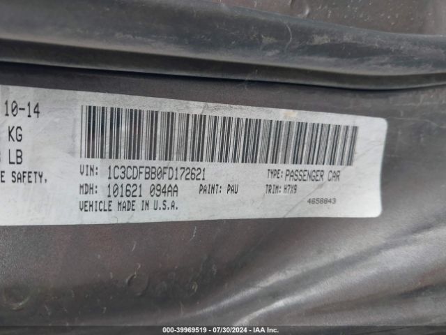 1C3CDFBB0FD172621 Dodge DART SXT