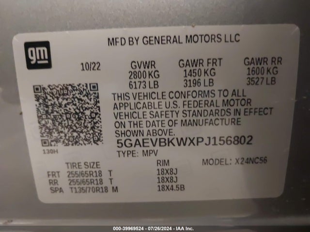 5GAEVBKWXPJ156802 Buick Enclave Premium Awd