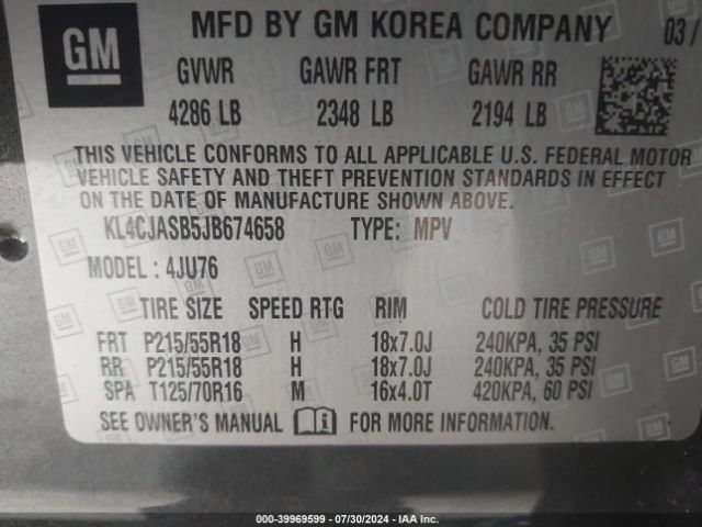 KL4CJASB5JB674658 Buick Encore Preferred