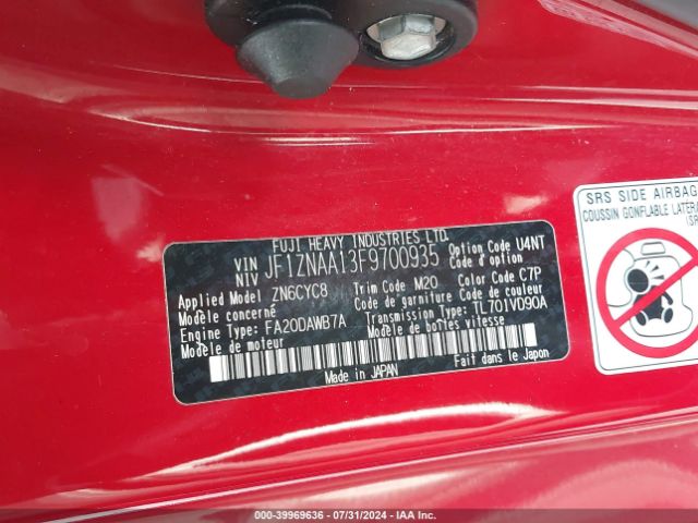 JF1ZNAA13F9700935 Scion FR-S