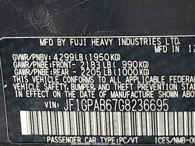 Subaru Impreza 2.0i Premium 2016 JF1GPAB67G8236695 Image 9
