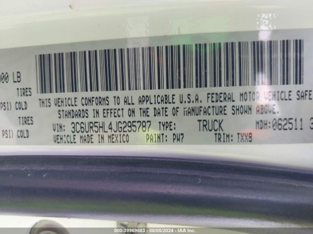 3C6UR5HL4JG295787 RAM 2500