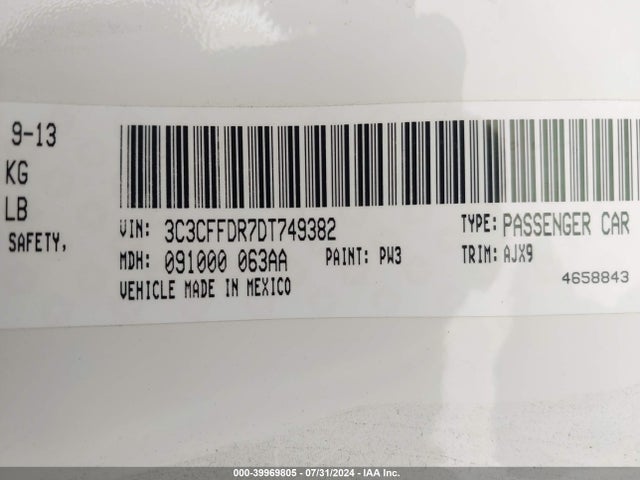 2013 FIAT 500C 3C3CFFDR7DT749382 Photo 8