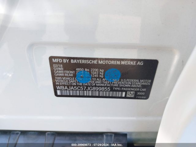 WBAJA5C57JG899855 BMW 530I