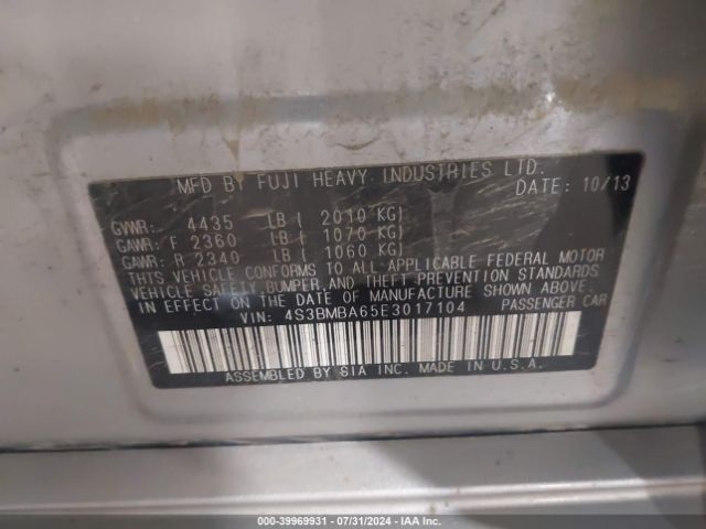 4S3BMBA65E3017104 Subaru Legacy 2.5i