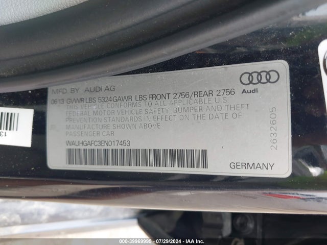 WAUHGAFC3EN017453 Audi A6 3.0t Premium Plus