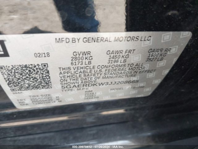 5GAERDKW3JJ208665 Buick Enclave Avenir
