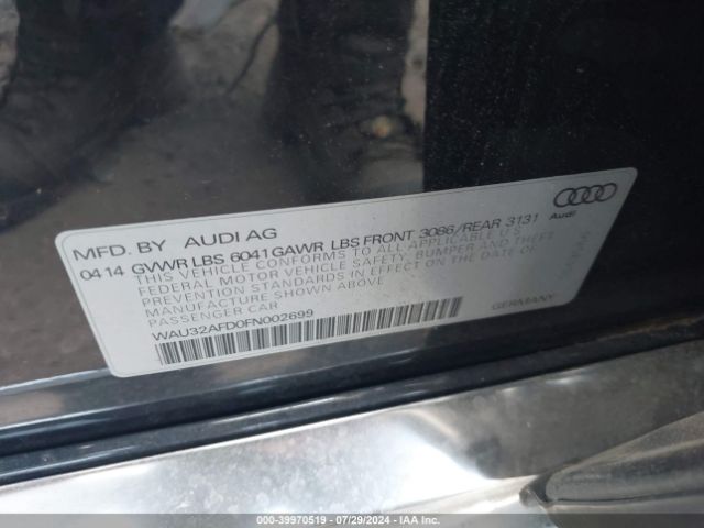 WAU32AFD0FN002699 Audi A8 L 4.0t