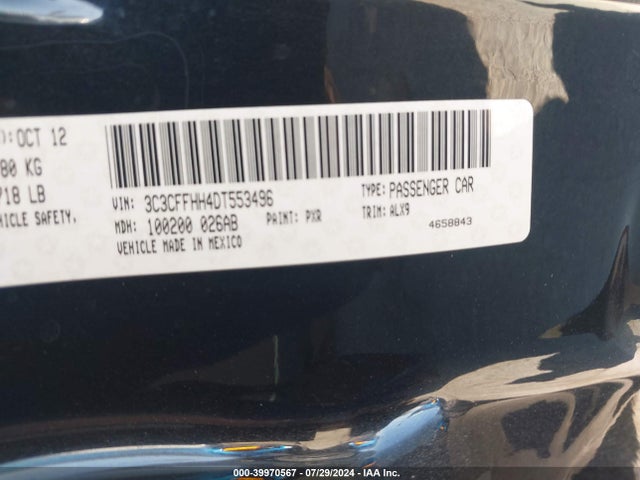 2013 FIAT 500 3C3CFFHH4DT553496 Photo 8