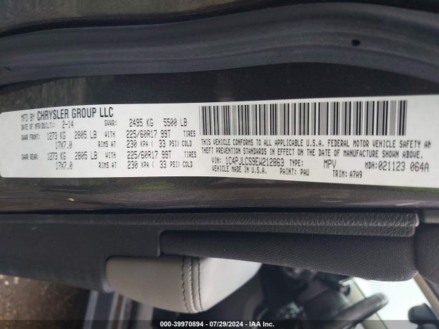 Jeep Cherokee Latitude 2014 1C4PJLCS9EW212863 Image 9