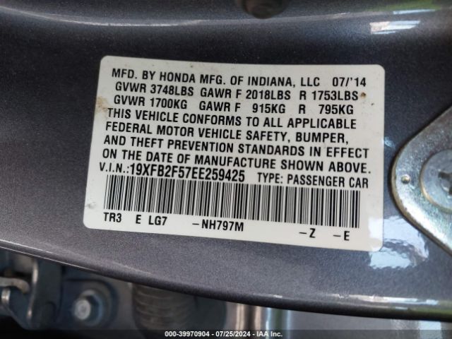19XFB2F57EE259425 Honda Civic Lx