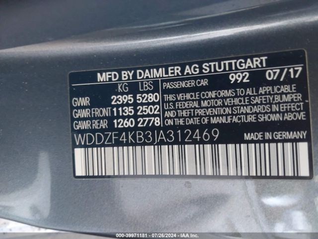WDDZF4KB3JA312469 Mercedes-Benz E 300 4matic