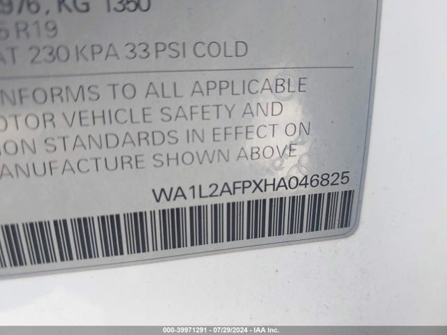 WA1L2AFPXHA046825 Audi Q5 2.0t Premium