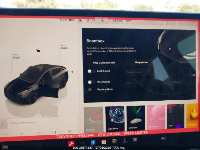 7SAYGDEF1PF682940 Tesla Model Y Awd/performance Dual Motor All-wheel Drive