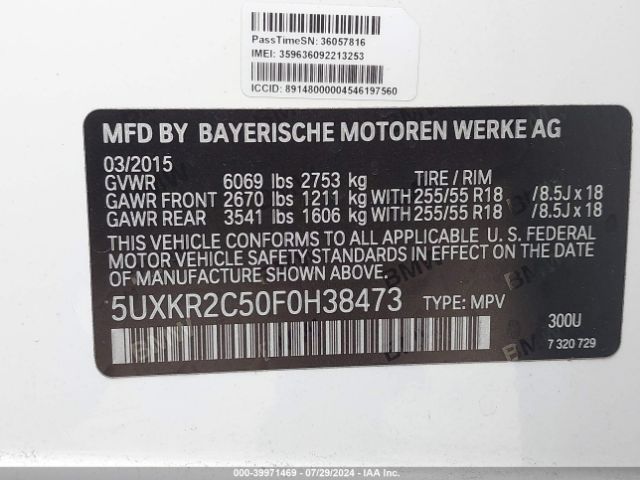 5UXKR2C50F0H38473 BMW X5 Sdrive35i