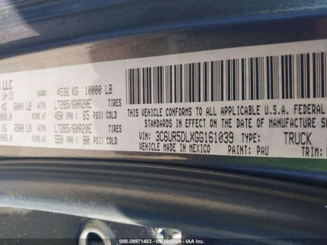 3C6UR5DLXGG161039 RAM 2500 Lone Star