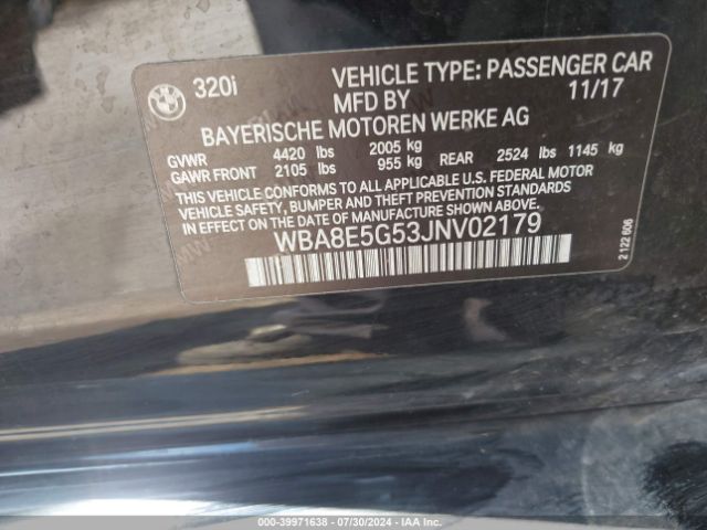 WBA8E5G53JNV02179 BMW 320i Xdrive