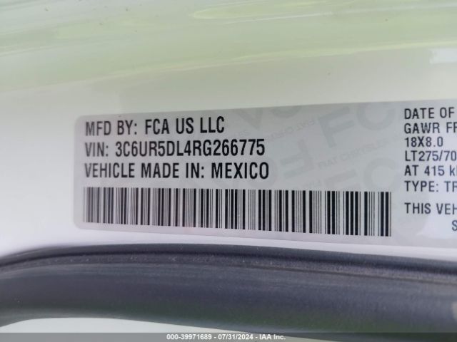 3C6UR5DL4RG266775 RAM 2500 Big Horn
