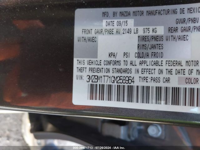 3MZBM1T71GM258964 Mazda Mazda3 I Sport