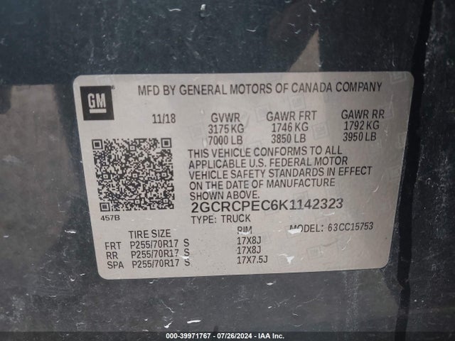 Chevrolet Silverado 1500 Ld Lt 2019 2GCRCPEC6K1142323 Image 9