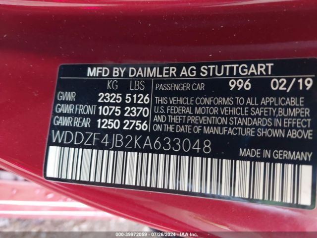 2019 MERCEDES-BENZ E 300 WDDZF4JB2KA633048 Photo 8