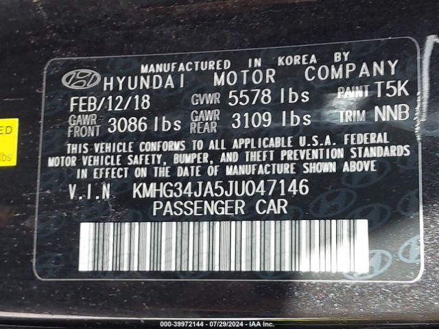 KMHG34JA5JU047146 Genesis G90 3.3t Premium