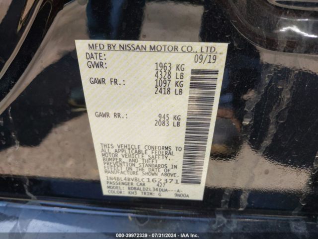 2020 NISSAN ALTIMA 1N4BL4BV8LC162371 Photo 8