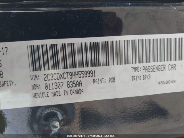2C3CDXCT9HH558991 Dodge Charger R/t Rwd