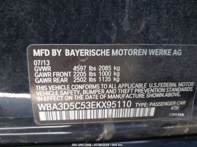WBA3D5C53EKX95110 BMW 328d Xdrive