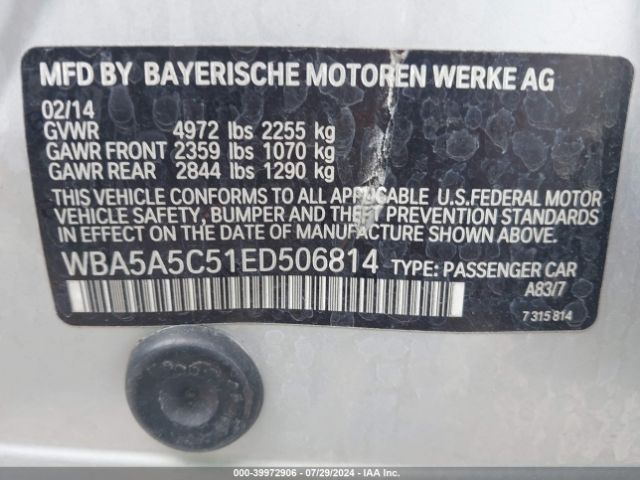 WBA5A5C51ED506814 BMW 528I