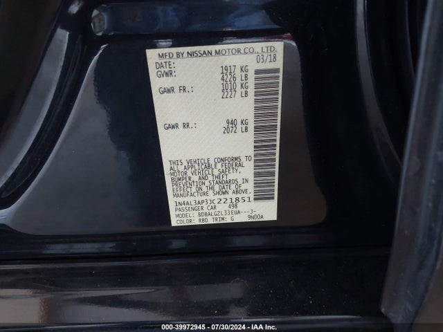 Nissan Altima 2018 1N4AL3AP3JC221851 Image 21