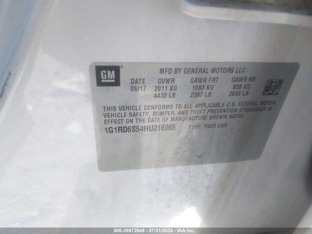 Chevrolet Volt Premier 2017 1G1RD6S54HU216065 Image 9