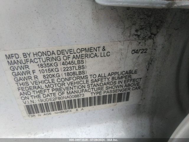 19UDE2F80NA008873 Acura Ilx Premium   A-spec Packages/technology   A-spec Packages