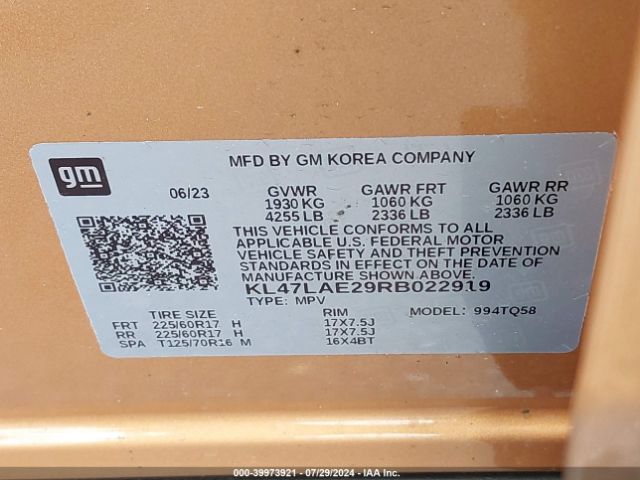 KL47LAE29RB022919 Buick Envista Preferred Fwd