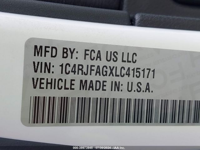 1C4RJFAGXLC415171 Jeep Grand Cherokee Altitude 4x4