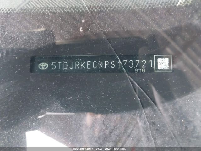 5TDJRKECXPS173721 Toyota SIENNA XLE