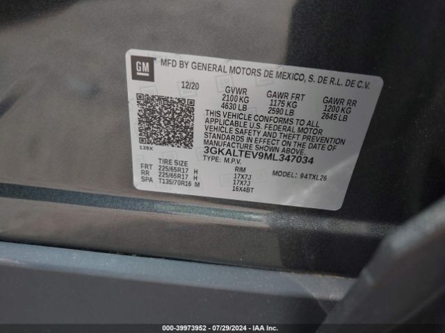 3GKALTEV9ML347034 GMC Terrain Awd Sle
