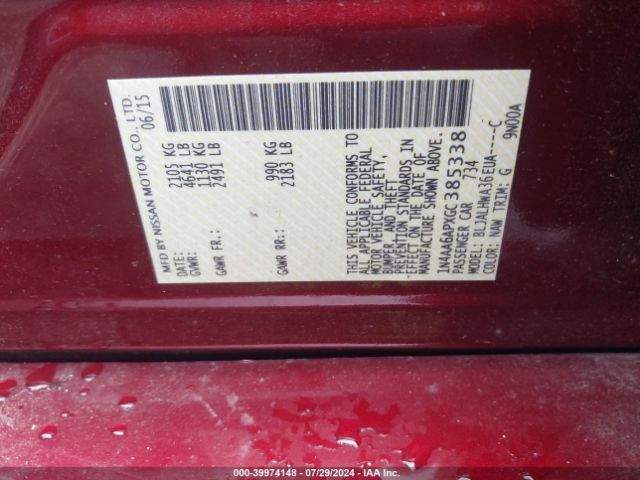 1N4AA6APXGC385338 Nissan Maxima 3.5 Platinum